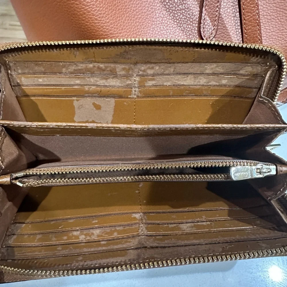 Coach Brown Leather Tote and Wallet Set - Picture 8 of 8